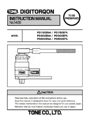 TONE DIGITORQON Instruction Manual