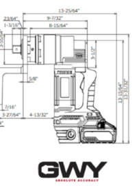 Blueprint of a CNR-210 Torque Wrench