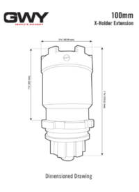 blueprint of a 100mm x-holder extension socket