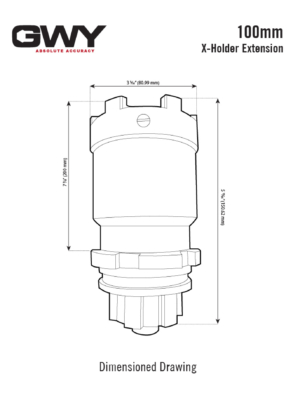 blueprint of a 100mm x-holder extension socket