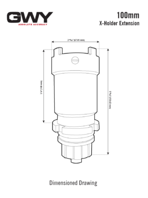 blueprint of a 100mm x-holder extension socket