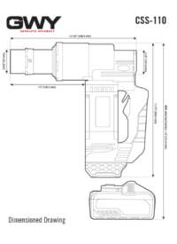 Blueprint of CSS110 Cordless Shear Wrench