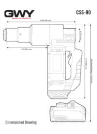 Blueprint of a CSS90 Cordless Shear Wrench