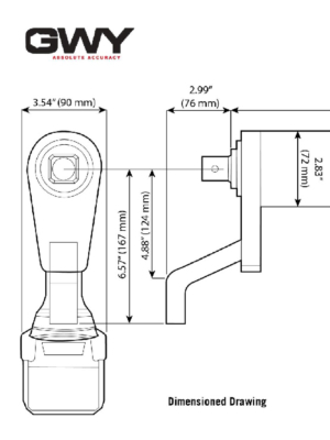 Blueprint of a EBT-72-1350 Torque Wrench