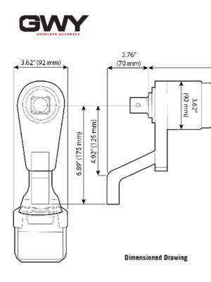 Blueprint of a EBT-90-4000 Torque Wrench