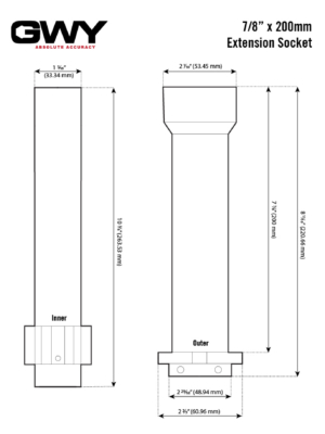 blueprint of a 7/8" extension socket